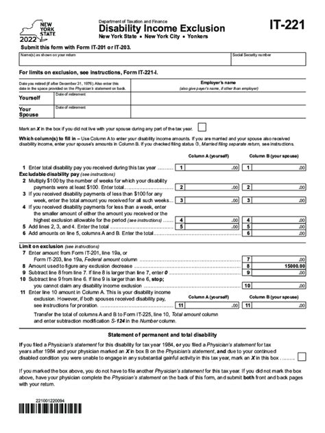 New York State Income Tax Form 2023 Printable Forms Free Online