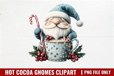 Hot Cocoa Gnomes Sublimation Clipart PNG
