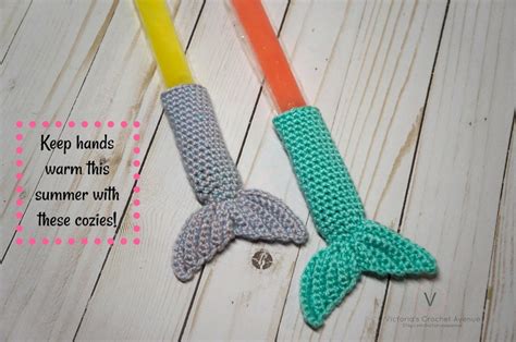 Mermaid Popsicle Holder Pattern Crochet Popsicle Holder Ice Etsy