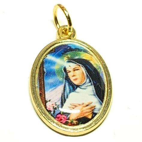 Saint Rita Cascia Brass Religious Medal Pendant Lost Impossible Causes ...