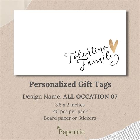 Personalized Gift Tags in ALL OCCASION 07 design | Shopee Philippines