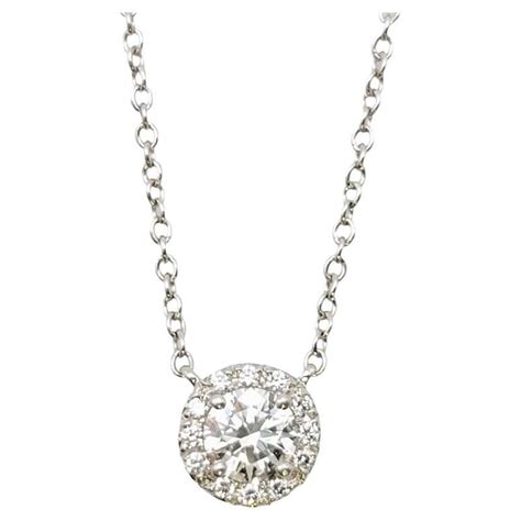 Tiffany And Co Platinum Diamond Bow Necklace 136 Carat At 1stdibs