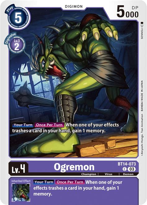 Ogremon Blast Ace Digimon Card Game