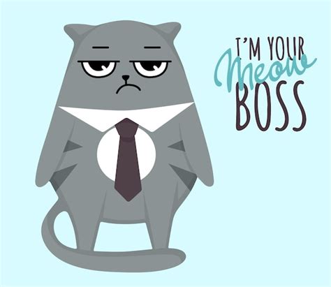 Premium Vector Collection Of Funny Grumpy Cats Siting In Different