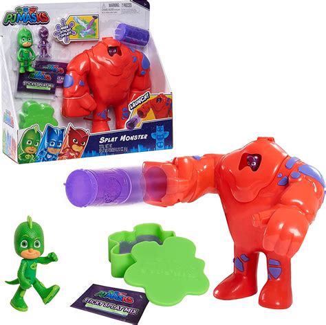 PJ Masks Splat Monster Incluye Figura Articulada De Gekko Ninjalino Y