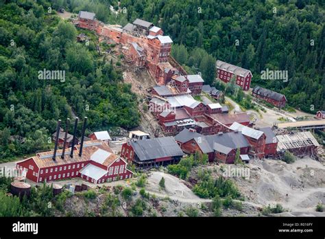 Aerial View Of The Abandoned Kennecott Mine In Mccarthy Alaska In