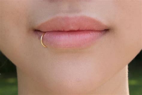 Comfortable Fake Piercing Nickel Free Small Silver Lip Cuff Etsy