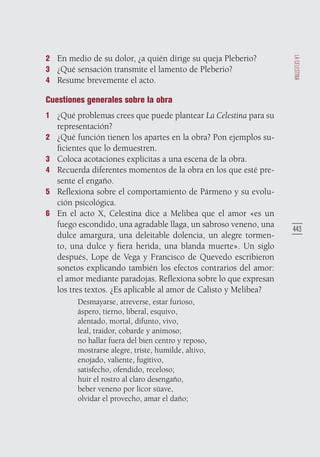 Gu A De Lectura La Celestina Pdf