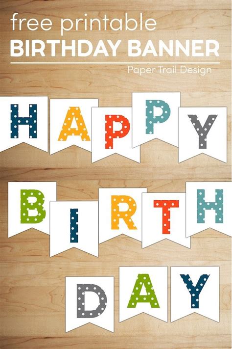 Free Printable Birthday Banner | Polka Dot