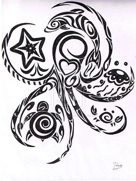 Tribal Starfish Tattoo Designs