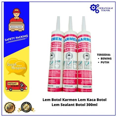 Jual Karmen Lem Silicone Sealant Aa Lem Kaca Akuarium Aluminium