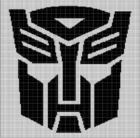 TRANSFORMERS SYMBOL CROCHET AFGHAN PATTERN GRAPH