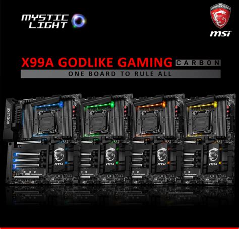 MSI Showcase X99A Godlike Gaming Carbon And Z170A Gaming Pro Carbon