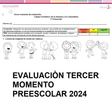 Evaluaci N Tercer Momento Preescolar Evaluaci N Final