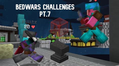 Bedwars Challenges Pt 7 Hypixel Bedwars Youtube