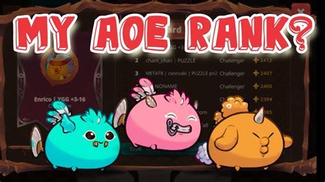 AOE RANK Axie Origin Axie Infinity Gameplay YouTube