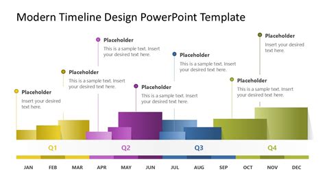Modern Yearly Timeline Design Powerpoint Template