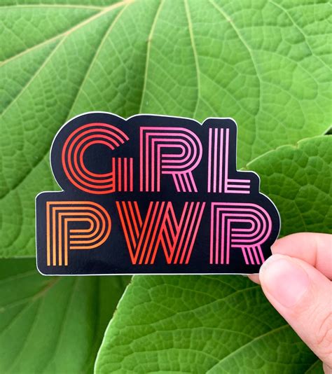 Grl Pwr Sticker Girl Power Sticker Feminist Sticker Women Etsy