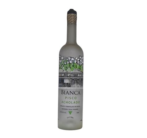 Pisco Bianca Acholado Con Lata Ml Licorer A Disenzo