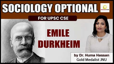 Upsc Cse Sociology Optional Emile Durkheim Theory Of Social Order