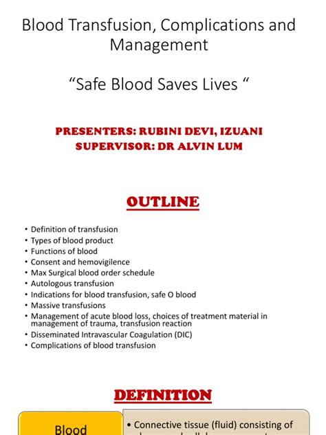 Blood Transfusion, Complications and Management | PDF | Blood ...