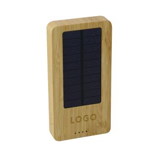 Solar Bamboo Power Bank Mah Itgifts