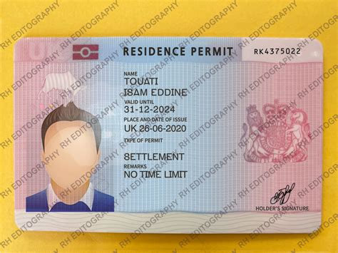 Uk Resident Card Psd Template Old Rh Editography