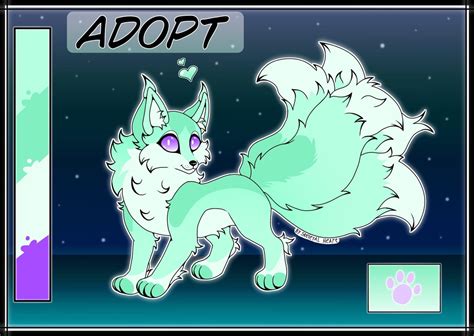 Pastel Ghost Kitsune Adopt Auction Open By Chocopieraven On Deviantart