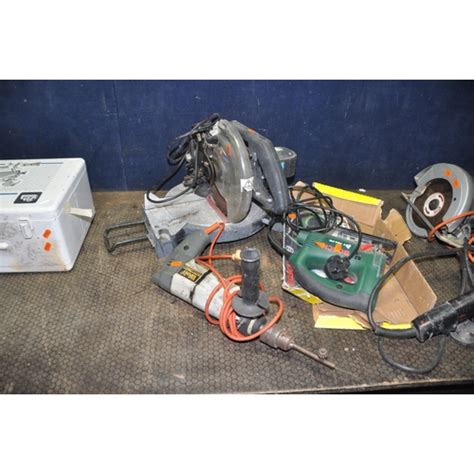 A Collection Of 240 Volt Power Tools Including An Elu Mff80 Planer In