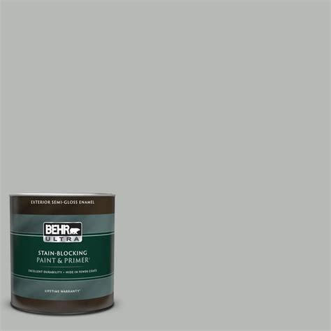 Behr Ultra Qt N Lunar Surface Semi Gloss Enamel Exterior Paint