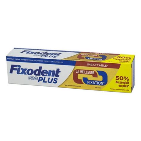 Fixodent pro plus Duo action crème adhésive premium pour prothèse