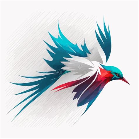 Bird Logo Abstract Design. Vector Illustration on a Light Background Stock Vector - Illustration ...