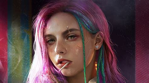 2k Free Download Pink Hair Girl Cyber Artist Artwork Artstation