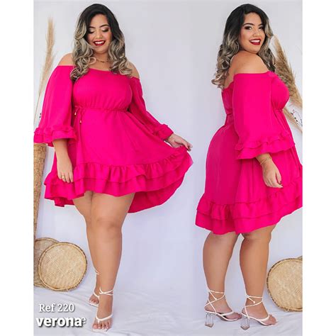 Vestido Ciganinha Plus Size Ombro A Ombro Casual Soltinho Festa