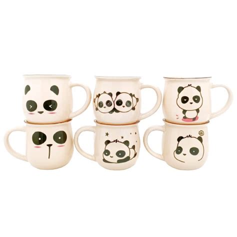 Jual Gelas Keramik Gambar Panda Mug Tulip Cangkir Gagang Lucu