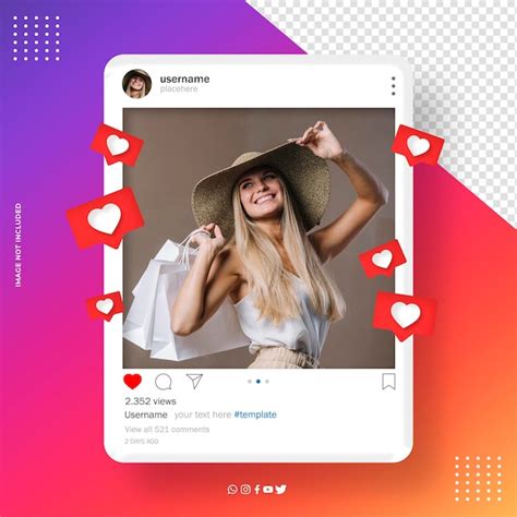 Flux Instagram De Mod Le De Maquette Psd Premium