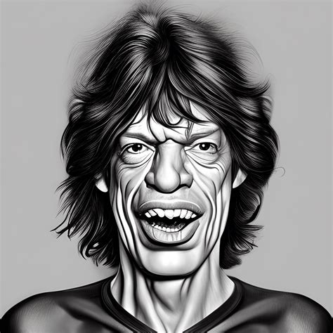 Mick Jagger Caricature Creative Fabrica