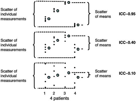 Schematic Demonstrating Intraclass Correlation Coefficient ICC As A