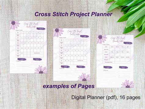 Cross Stitch Planner Project Planner For Cross Stitch Projects Pdf