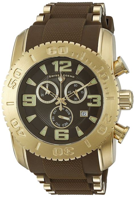 Swiss Legend Men S Yg Brws Commander Pro Analog Display Swiss