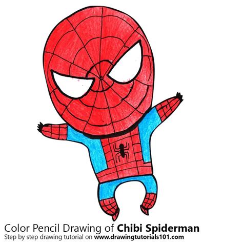 How To Draw Chibi Spiderman Chibi Characters Step By Step