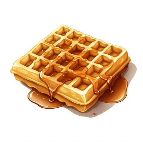 Waffle 2d cartoon vector illustration on white background 30695388 ...