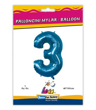 Palloncino Mylar Numero Blu Inch Cm Idea Palloncini