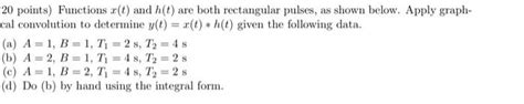 Solved 20 Points Functions X T And H T Are Both Chegg