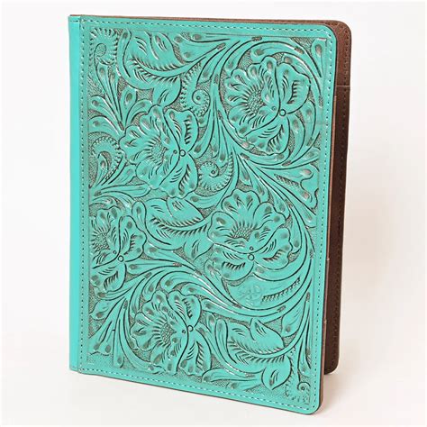 Hand Tooled Leather Portfolio Leather Padfolio Leather Legal Pad