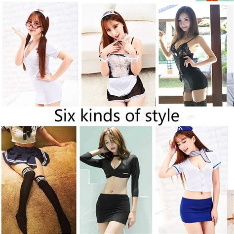 Styles Women Sexy Cosplay Uniform Lingerie Set Costume Outfit One Size Shopee Malaysia