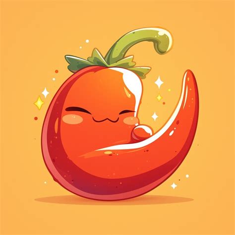 Premium Vector Fiery Chili Pepper Hot Cartoon Style