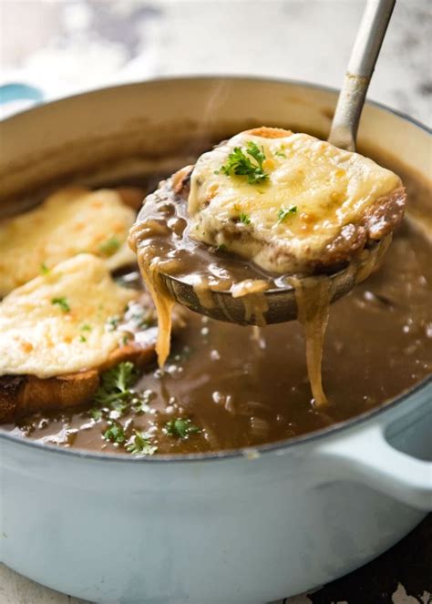 Sopa de cebolla francesa de preparación fácil y rápida Sopas de