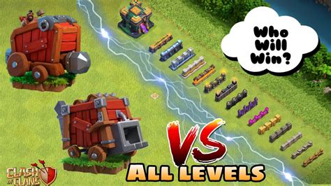 Wall Wrecker And Log Launcher Vs All Level Walls Clash Of Clans Youtube