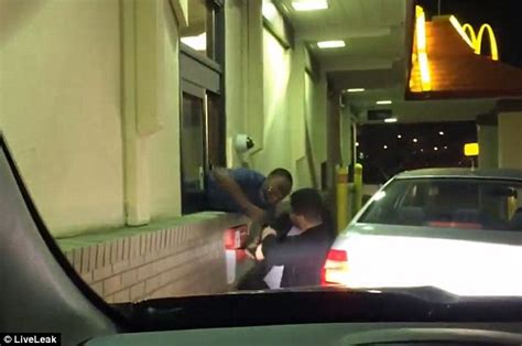 Mcdonalds Drive Thru Employee And An Unhappy Customer Fight On Video